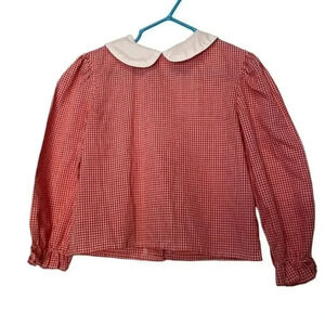 Girl's Little Bitty Red‎ Gingham Top Size 4